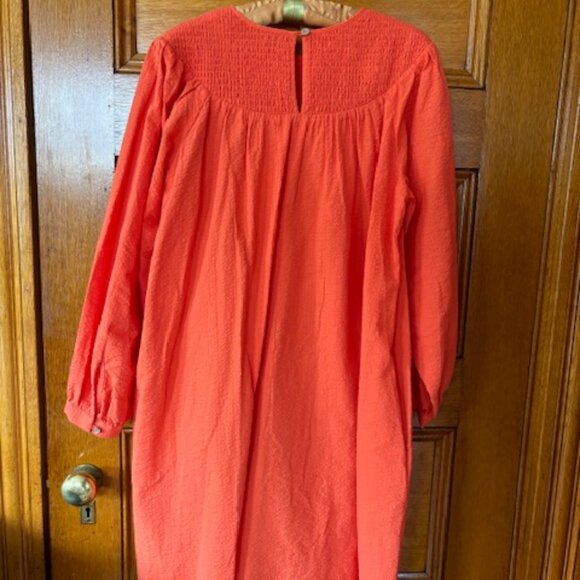 & OTHER STORIES + Sindiso Khumalo ~Detachable Collar Orange Midi Dress 8 (NWT) - Picture 7 of 7